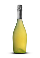 bright bottle with wine