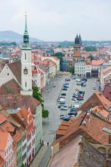 Obraz premium Blick von oben auf Görlitz in Sachsen