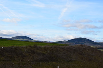 Blick über die Eifel mit Thür, Mendig und Kottenheim