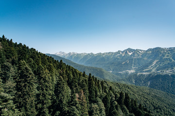 Fototapeta premium Beautiful mountain view on a Sunny day