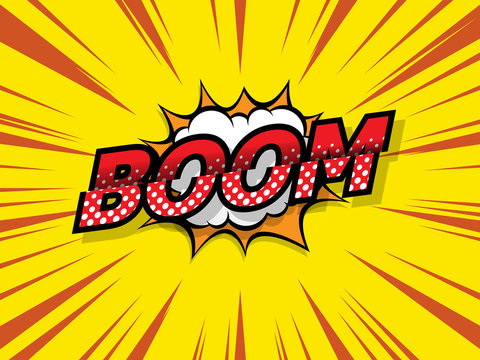 boom comic book pop art background