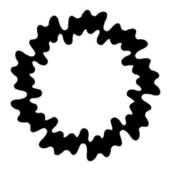 black and white vector frame in rustic style with curves, curls. Hand drawn elements. minimalism, simplicity.