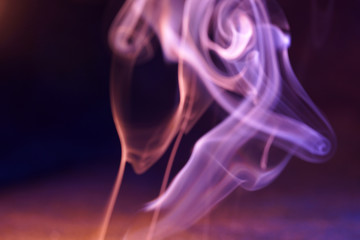 Fototapeta premium Smoke with color foils Photographed in the studio