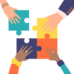 Illustraton for teamwork managment.