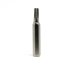 Iron nozzle for screwdriver or drill .Isolated on a white background. Construction equipment.