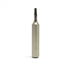 Iron nozzle for screwdriver or drill .Isolated on a white background. Construction equipment.