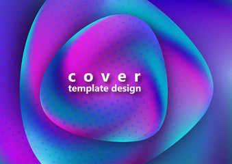 Round smooth triangular stones with a gradient mesh. Colorful liquid shapes for poster, banner, flyer and presentation. Fashionable soft colors and a smooth blend.