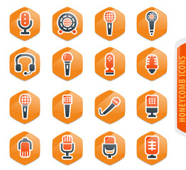 Microphone icons set