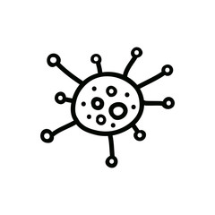 Obraz premium coronavirus doodle icon, vector illustration