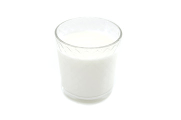 glass of milk isolated on a white background.