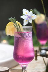 Pink, tropical refreshin cocktail