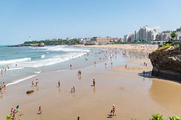 Plage du Port Vieux à Biarritz ville des surfer