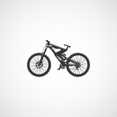 Naklejka premium Downhill mountain bike, vector.