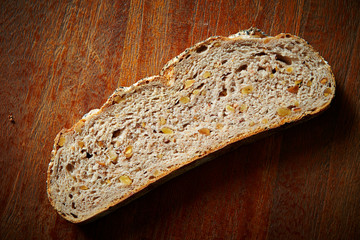 A slice of nuts bread 
