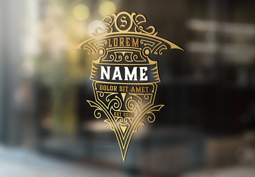 Vintage Logo with Floral Elements