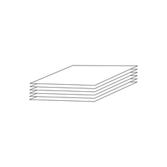 Stack of blank papers. Illustration on grey background