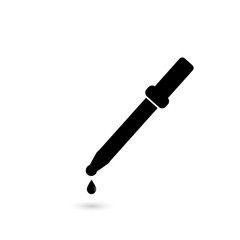 Pipette icon on the white background. Health Care Vector illustration