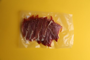 Serrano ham from Spain vacuum packed in bag