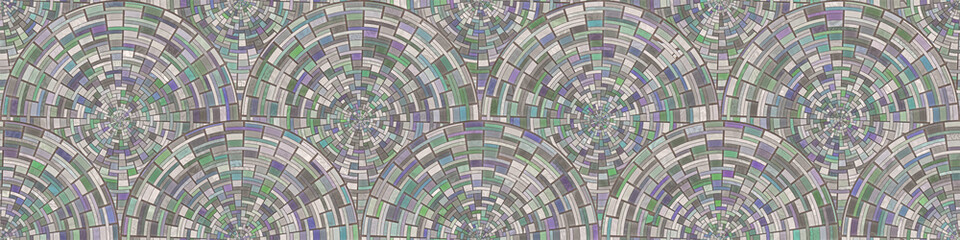  Mosaic floor- 3d illustration. Abstract geometric- seamless tile wall