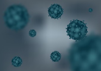 Realistic 3d vector illustration of coronavirus unit.