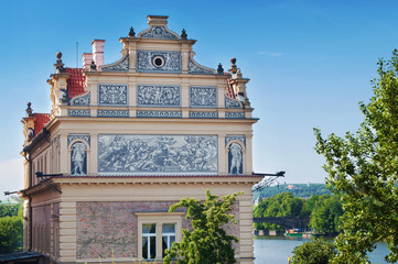 Naklejka premium Old Town Water Tower with its intricate paintings