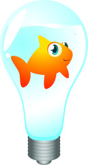 goldfish in lightbulb