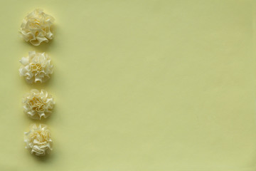 Gold flowers on the gold abstract background with copy space for text. holiday background. greeting card.