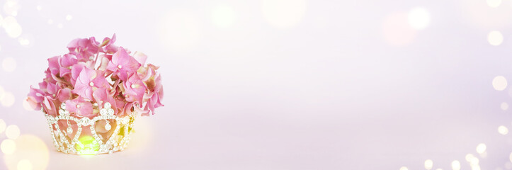 Spring background with hortensia