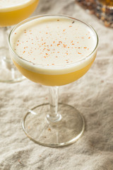 Homemade Bourbon Egg Flip Cocktail