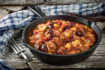 Hot chili con carne.