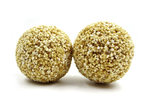 Amaranth or rajgira lahi or sweet two laddu. 