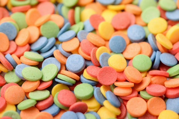 Colorful confetti candy sprinkles