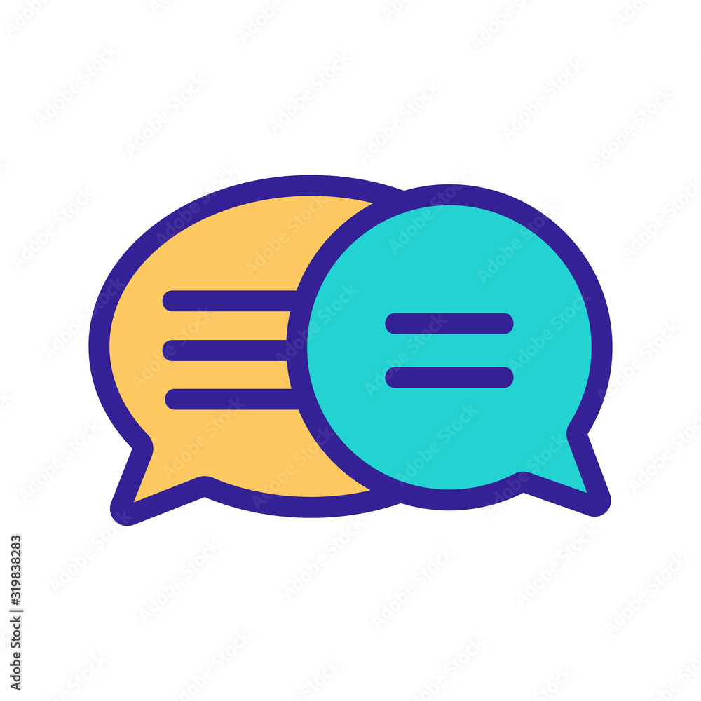 Poster message with the test icon vector. a thin line sign. isolated contour symbol illustration