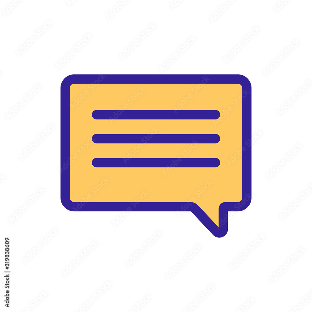 Poster message with the test icon vector. a thin line sign. isolated contour symbol illustration