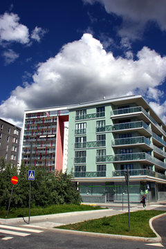 Bostadshus vid Sickla kaj i Sickla..