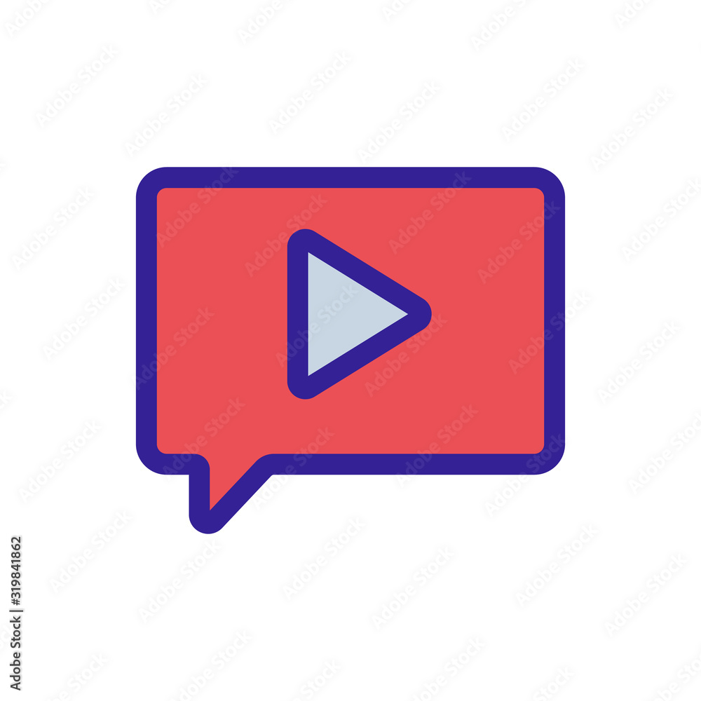 Poster message with the sound of the vector icon. a thin line sign. isolated contour symbol illustration