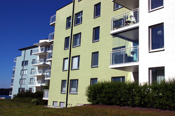 Nybyggda bostäder i Larsberg på Lidingö