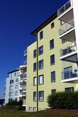 Nybyggda bostäder i Larsberg på Lidingö