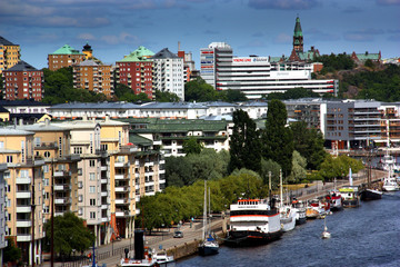 Norra hammarbyhamnen på södermalm i Stockholm