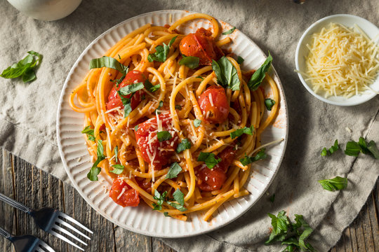 Homemade Bucatini all Amatriciana Pasta