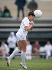 Girl Soccer player making exciting plays during a game © Joe