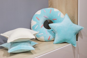 pillow toy donut and stars  