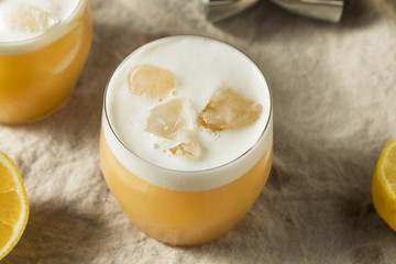 Alcoholic Tequila Lemon Sour Cocktail