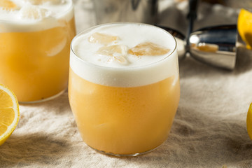 Alcoholic Tequila Lemon Sour Cocktail