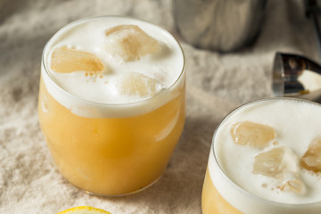 Alcoholic Tequila Lemon Sour Cocktail
