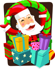 santa with christmas presents