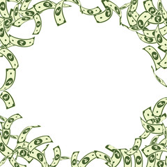 Fototapeta premium Indian rupee notes falling. Floating INR bills on 