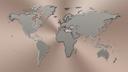 Earth-map_RoseGold_Silver