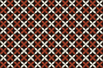 Seamless pattern with abstract geomatric vector, indonesian batik motif