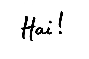 Hai - informal Hindi word for Hello